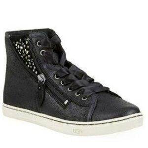 UGG Blaney Crystals Women's Black High Top Sneakers Size 7.5 1008490 Fall